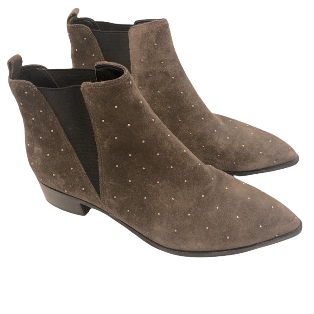 Marc Fisher Yanaba Women's Green with Small Grommets Slip-on Booties